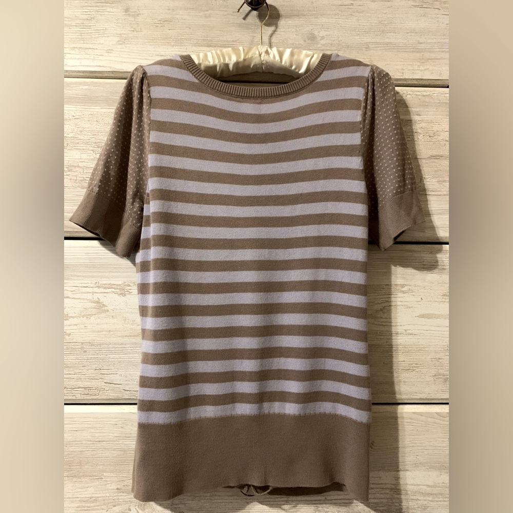 Anthropologie (Moth) Sweater; Lavender & Light Brown - Picture 2 of 4